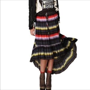 Free People Boho Fiesta Hi Low Skirt/Small